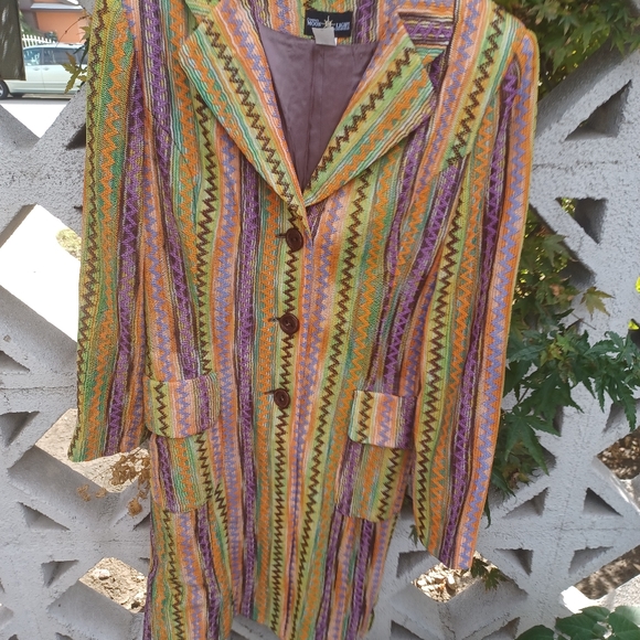 Connie's Moonlight Jackets & Blazers - Connie's Moonlight multi-colored zigzaged stripe coat size M.